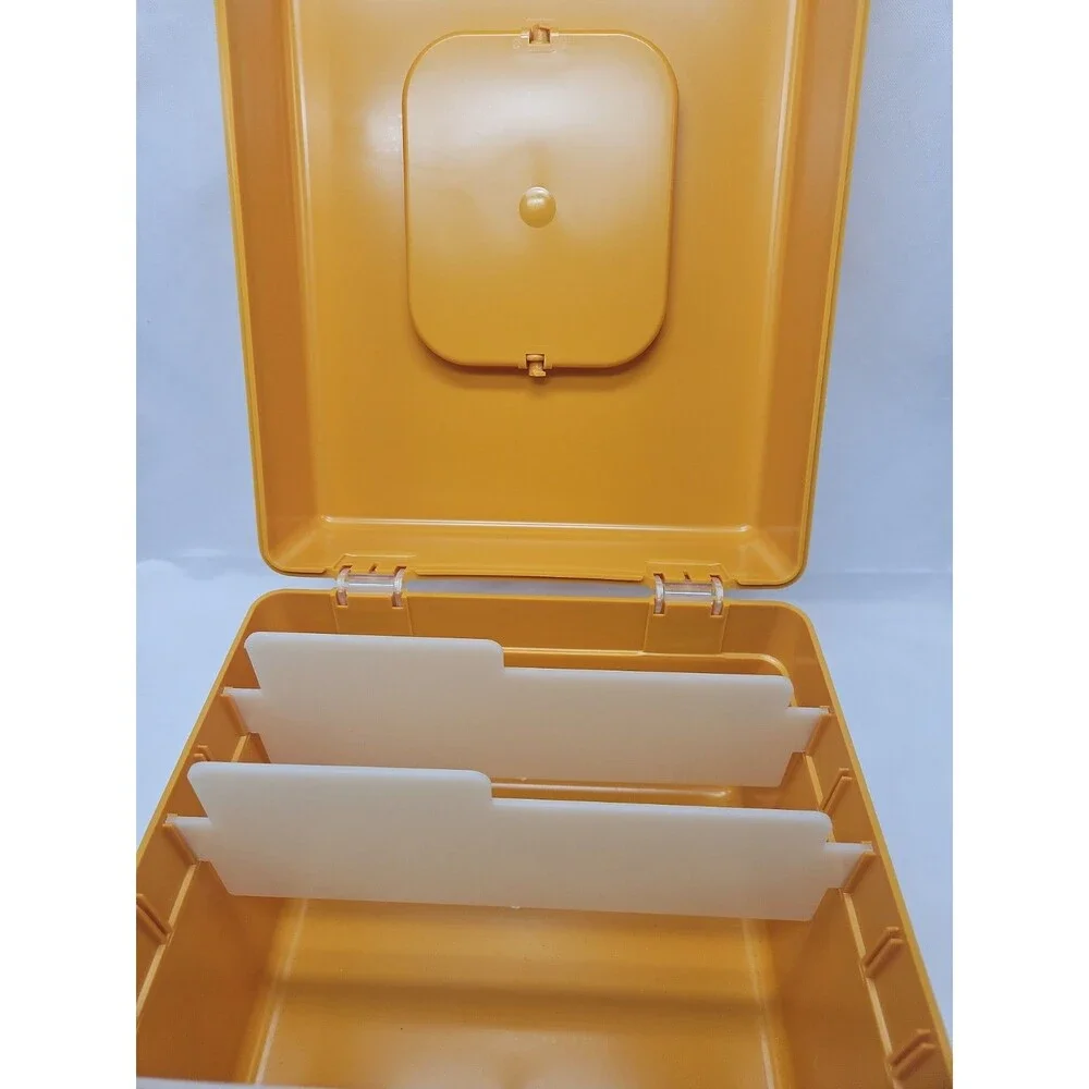 Vintage Wilson Wil-Hold Yellow Plastic File Box 12
